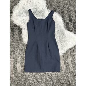 Vintage 90s My Michelle Navy Blue‎ Sleeveless Dress Sz 9/10